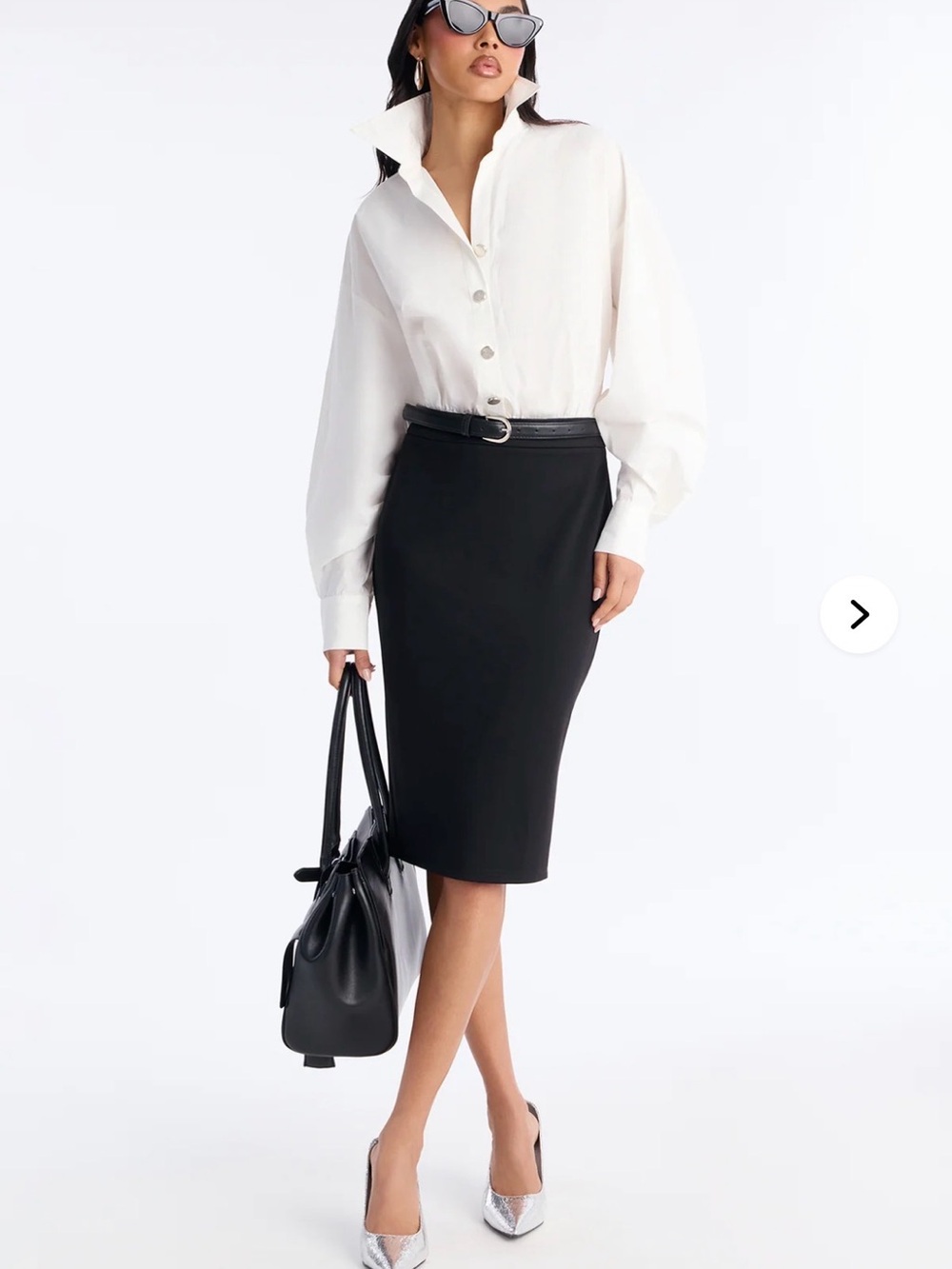 Fashion Nova Black Pencil Skirt - Sleek Office Staple